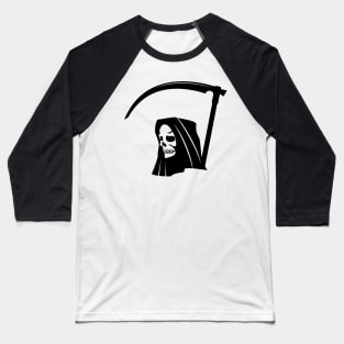 Death Skull With Scythe Baseball T-Shirt